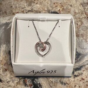Aspire Two-Tone Heart Necklace